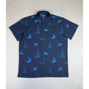 Retro Rifle Shirt Mens XL Black Scorpion Desert S/S Button Up Homeland V2